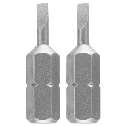 Extra Hard 1 In. slotted insert bit, 2-3 point, 1/4 In. shank