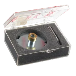 Bosch tool in a clear plastic case with foam inserts.