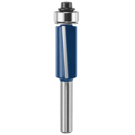 12mm X 10mm 3 Flute Carbide Flush Trim Router Bit, 6mm Shank Bearing Guided