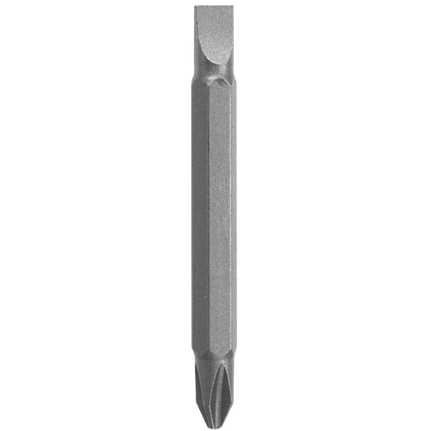 Extra Hard, 2-1/2 In. Double End screw bit, P2 and S8 bits, 1/4 In. shank