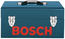 Bosch tool box with red "BOSCH" lettering.