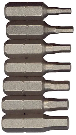 7 pc. 1 In. Allen® Insert Bit Set