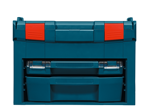 Bosch tool box with visible "BOSCH" branding.