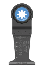 Bosch OSP134C Extreme Carbide blade, "Metal & More", with 1/2", 3/4", 1-1/4", 1-1/2" markings.