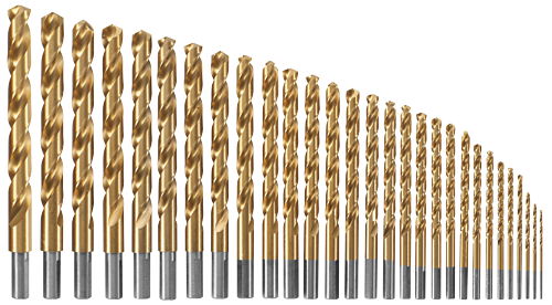 29 pc. Titanium Nitride Coated Metal Drill Bit Set