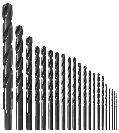 21 pc. Black Oxide Metal Drill Bit Set