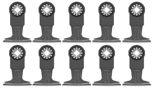 BOSCH Starlock OSL114C-10 - Lot De 10 Lames D'outils Oscillantes En Carbure Pour Couper La Barre De Fer Du Metal Du Bois Avec Clous Des Cloisons Seches Et Du Carrelage 38 Cm De Largeur