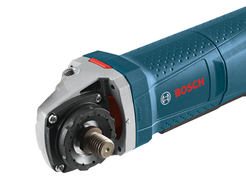 Bosch electric grinder, with blue and grey details, BOSCH logo visible.