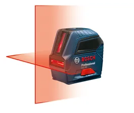 Bosch Professional GLL 30 laser level projecting a red line.
