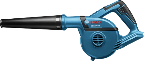 BOSCH GBL18V-71 blue and black handheld blower.