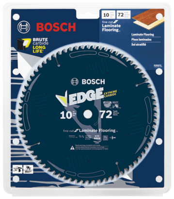 10 In. 72 Tooth Edge Table and Miter Saw Blade for Melamine, Laminate Flooring, Laminate Panels_DCB1072_PKG