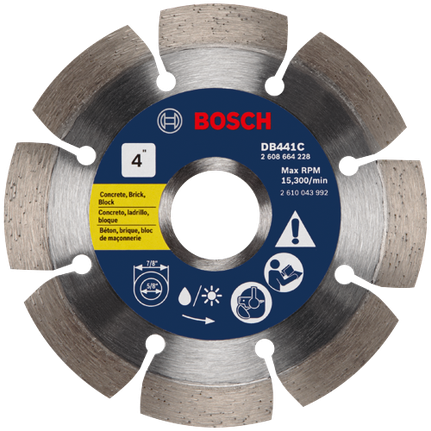 4 In. Premium Segmented Rim Diamond Blade for Universal Rough Cuts