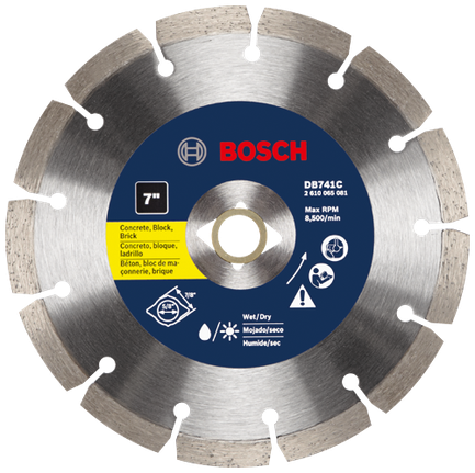 7 In. Premium Segmented Rim Diamond Blade for Universal Rough Cuts