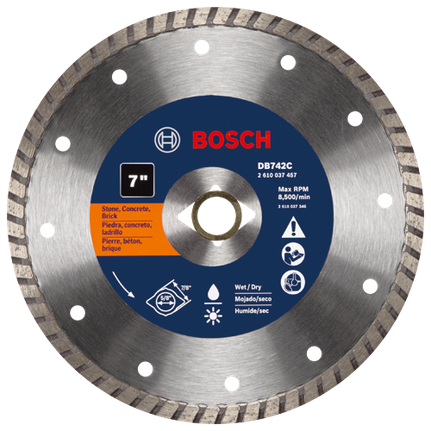 7 In. Premium Turbo Rim Diamond Blade for Smooth Cuts