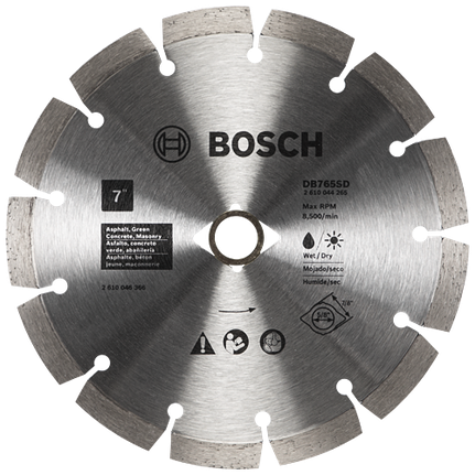 7 In. Standard Segmented Rim Diamond Blade with DKO for Soft Materials