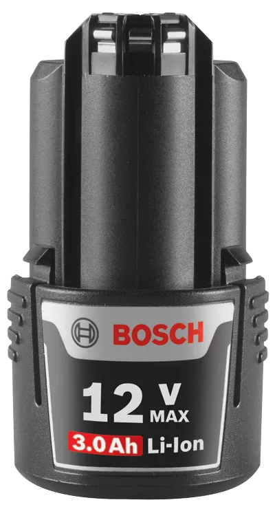 Bosch 12 V MAX 3.0 Ah Li-Ion battery.