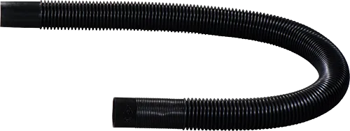 Black corrugated hose.