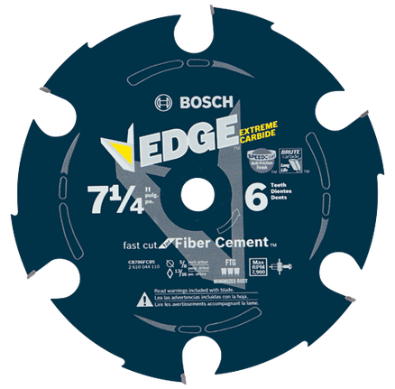 5 pc. 7-1/4 In. 6 Tooth Edge Carbide-Tipped Circular Saw Blades