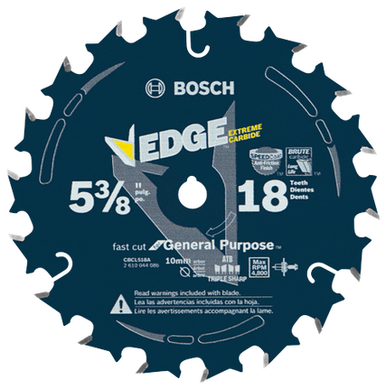 5-3/8 In. 18 Tooth Edge Circular Saw Blade for Fast Cuts