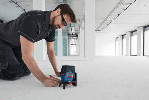 12V Max Connected Cross-Line Laser with Plumb Points_GCL100-80C_Marking on Floor 12V Max Connected Cross-Line Laser with Plumb Points_GCL100-80C_Marking on Floor