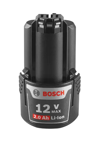Bosch 12 V MAX 2.0 Ah Li-Ion battery.