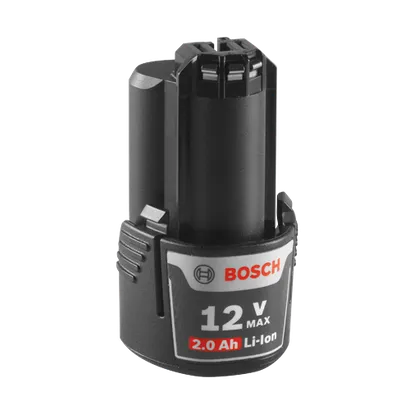 Bosch 12V Max 2.0 Ah Li-Ion battery.
