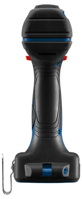 Bosch black and blue power tool with red and silver details.