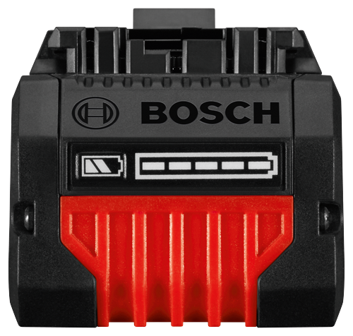 Bosch battery with "BOSCH" logo and battery level indicator.