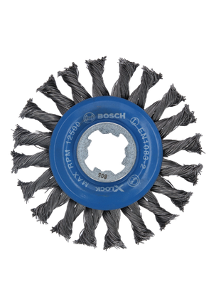 4-1/2 In. Wheel Dia. X-LOCK Arbor Carbon Steel Full Cable Knotted Wire Wheel