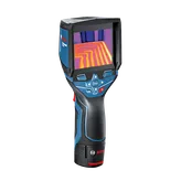 Bosch Professional thermal camera displaying a heat map.