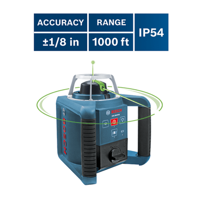 Self-Leveling Green Rotary Laser with Layout Beam-GRL 300 HVG-Accuracy Range Self-Leveling Green Rotary Laser with Layout Beam-GRL 300 HVG-Accuracy Range