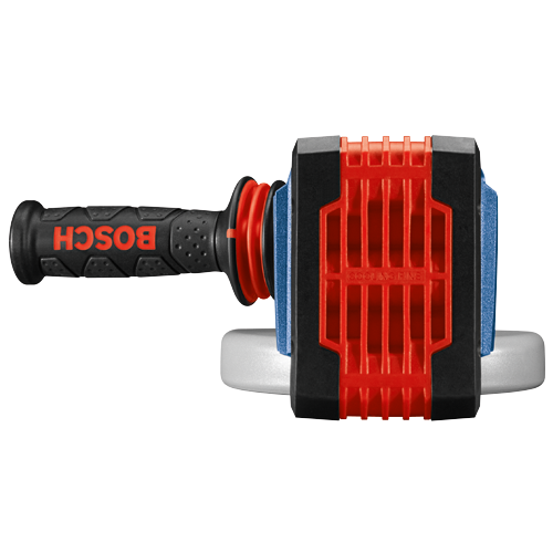 Bosch grinder with 'BOSCH' printed on the handle.