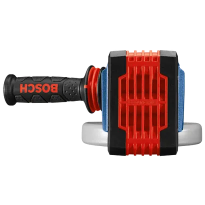 Bosch grinder with 'BOSCH' printed on the handle.