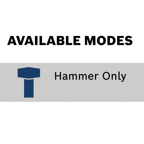 AVAILABLE MODES. Hammer Only.