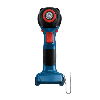 Bosch blue and black impact wrench with red accents.