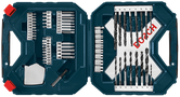Bosch tool set with bits and drills.