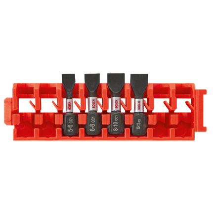 4 pc. Driven 1 In. Impact Slotted Insert Bit Set with Clip for Custom Case System