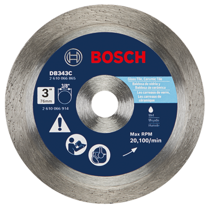 3 In. Continuous Rim Diamond Tile Blade