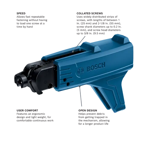 BOSCH GMA22 Auto Feed Attachment for GTB18V-45 Screwgun main image 1