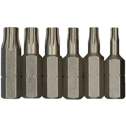6 pc. 1 In. Torx® Security Insert Bit Set