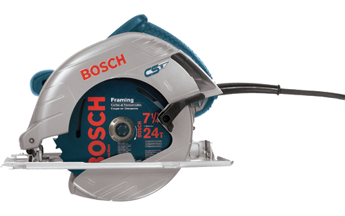 Bosch CS5 circular saw, with Framing, 7 1/4" (184mm) 24T blade.