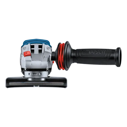 Bosch angle grinder with "BOSCH" text on the handle.