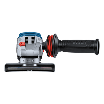 Bosch angle grinder with "BOSCH" text on the handle.