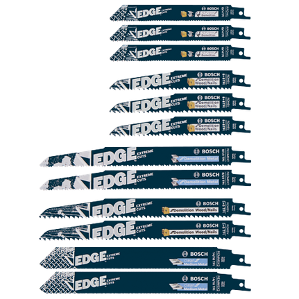 12 pc. Edge Pro-Demo Reciprocating Saw Blade Set