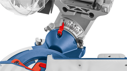 Saw angle indicator shows settings from 0 to 45 degrees.
