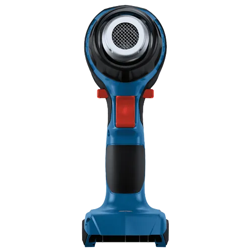 Bosch blue and black heat gun with red buttons.