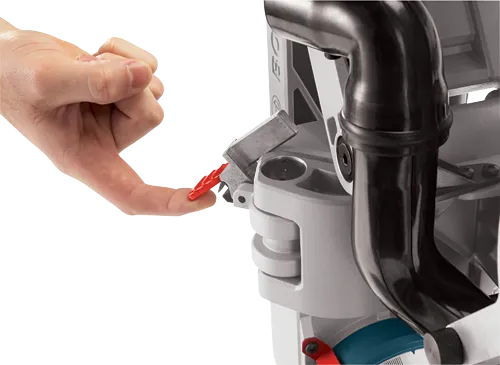 Bosch miter saw lock on display.