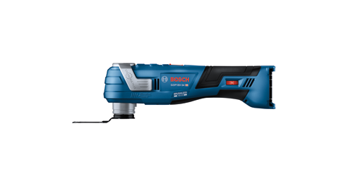 Bosch GOP18V-34 HD Brushless Multi-Tool, with "Vibration Control" and "StarLockPlus" visible.