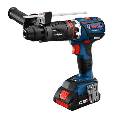 Bosch GSR18V-535FC drill with SDS-plus and CORE18V battery.