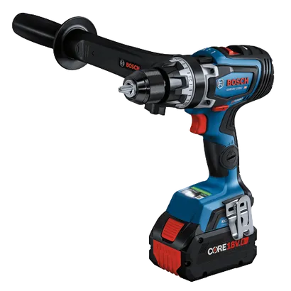 Bosch GSB18V-1330C HD cordless drill with CORE18V 8Ah battery.
